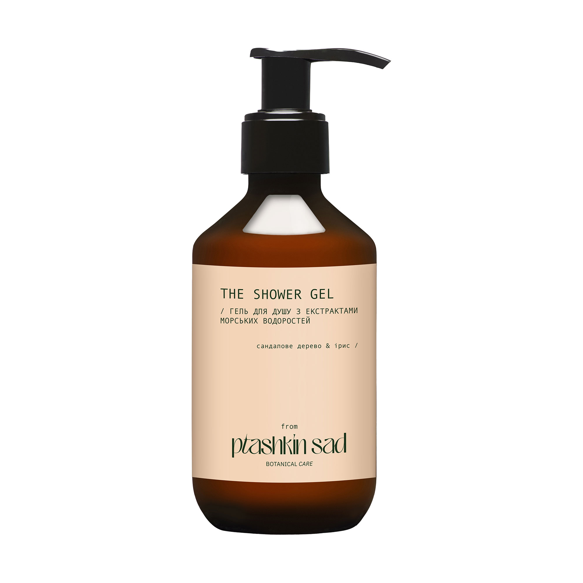 Гель для душу Ptashkin Sad The Shower Gel Сандалове дерево &amp; ірис, з екстрактами морських водоростей, 300 мл